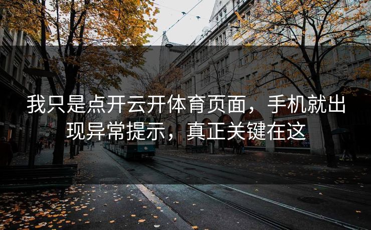 我只是点开云开体育页面,手机就出现异常提示,真正关键在这 我只是点开云开体育页面,手机就出现异常提示,真正关键在这